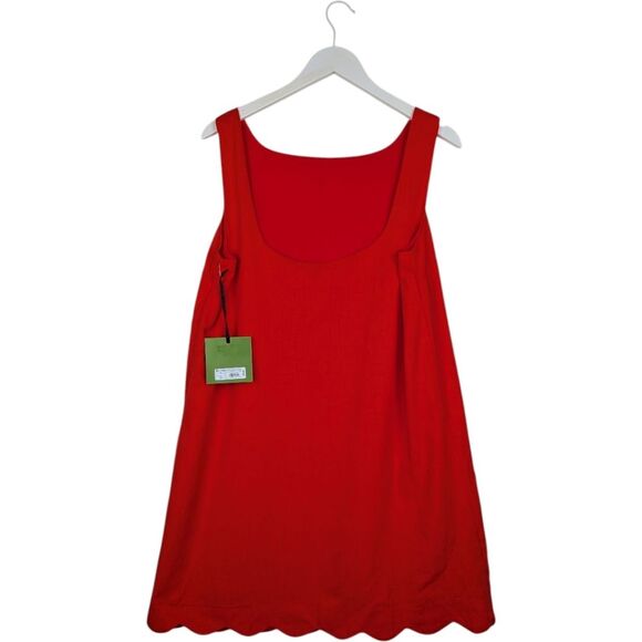 NWT Kate Spade x Target Red/Orange Scalloped Mini Shift Dress M - Picture 5 of 10